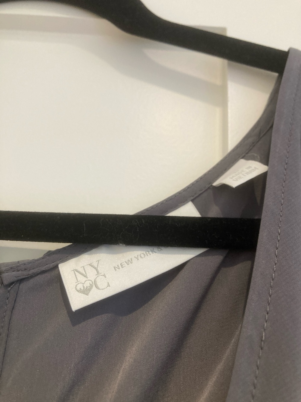 New York & Company Gray Sleeveless Draped Jumpsuit - Picture 2 of 7